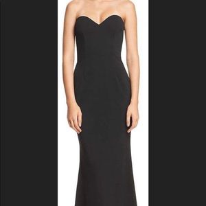 $295 Katie May Women's Black Myra Black Sweetheart Strapless Gown Dress Size XS